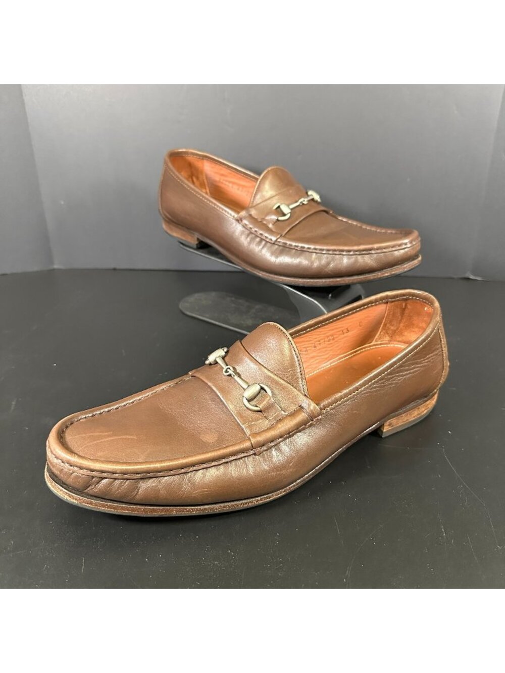 Vintage ALLEN EDMONDS Verona II Italian Leather Bit Loafers Brown Mens Size 13D